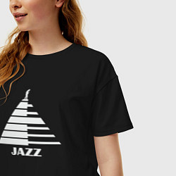 Футболка оверсайз женская Джаз пирамида, цвет: черный — фото 2