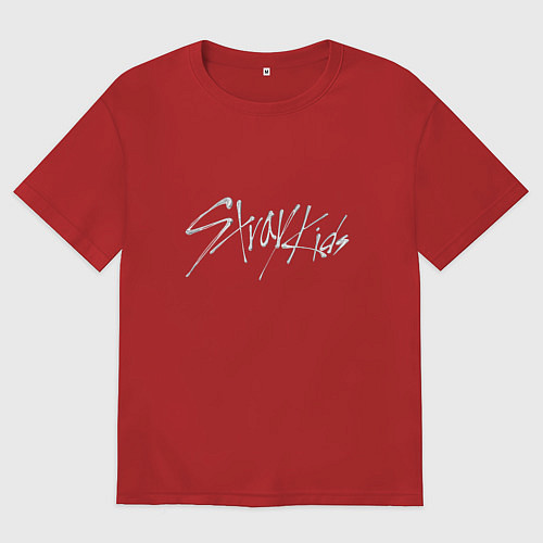 Женская футболка оверсайз Stray Kids металлик / Красный – фото 1