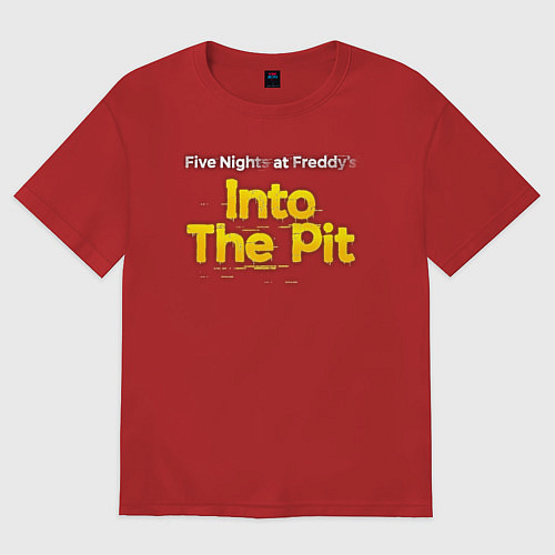 Женская футболка оверсайз Five nights at Freddys into the pit / Красный – фото 1