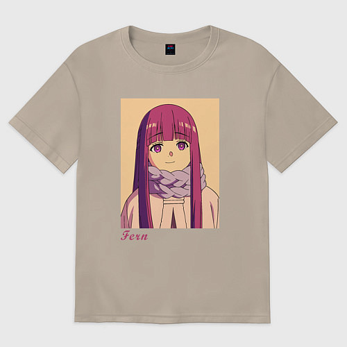 Женская футболка оверсайз Милая Ферн / Миндальный – фото 1