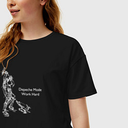 Футболка оверсайз женская Depeche Mode - Work Hard, цвет: черный — фото 2