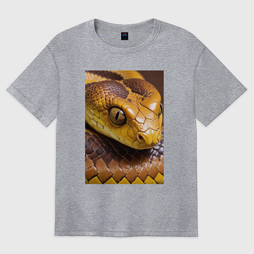 Женская футболка оверсайз Песчаная змея / Меланж – фото 1