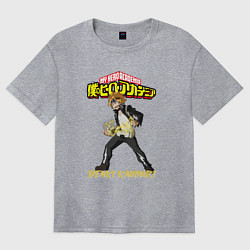 Футболка оверсайз женская Моя геройская академия Denki Kaminari, цвет: меланж