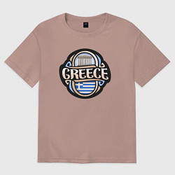 Футболка оверсайз женская Greece, цвет: пыльно-розовый