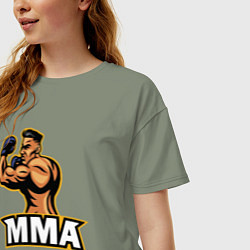 Футболка оверсайз женская Fighter MMA, цвет: авокадо — фото 2