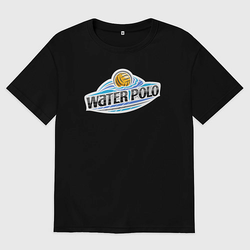 Женская футболка оверсайз Water polo sport / Черный – фото 1