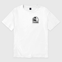 Футболка оверсайз женская Логотип PUBG, цвет: белый