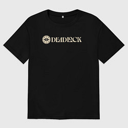 Футболка оверсайз женская Deadlock original logo, цвет: черный