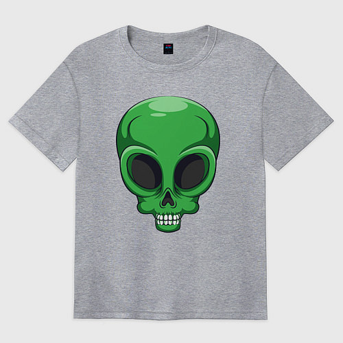 Женская футболка оверсайз Green skeletor / Меланж – фото 1