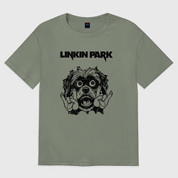 Женская футболка оверсайз Linkin Park - rock dog