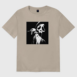 Футболка оверсайз женская Крик с ножом, цвет: миндальный