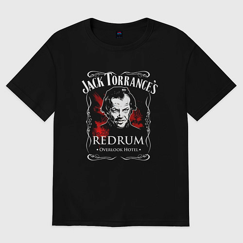 Женская футболка оверсайз Jack Torrance / Черный – фото 1