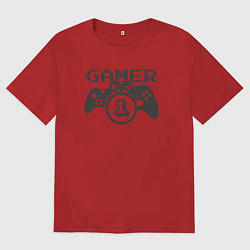 Женская футболка оверсайз Геймер номер один