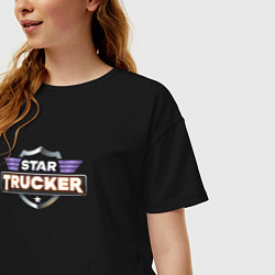 Футболка оверсайз женская Star Trucker, цвет: черный — фото 2