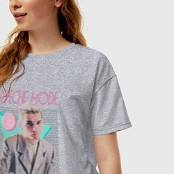 Футболка оверсайз женская Depeche Mode 80s Dave, цвет: меланж — фото 2