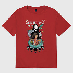 Футболка оверсайз женская Унесенные призраками дракон, цвет: красный