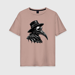 Женская футболка оверсайз Plague doctor