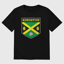 Футболка оверсайз женская Kingston volleyball, цвет: черный
