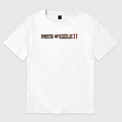 Футболка оверсайз женская Path of exile 2 logotype, цвет: белый