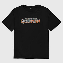 Футболка оверсайз женская The eternal life of goldman logotype, цвет: черный