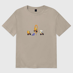 Футболка оверсайз женская Кукурузный трюк, цвет: миндальный