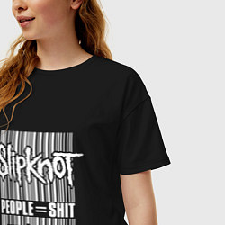 Футболка оверсайз женская Slipknot - people shit, цвет: черный — фото 2