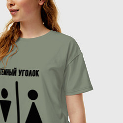 Футболка оверсайз женская Тёмный уголок, цвет: авокадо — фото 2