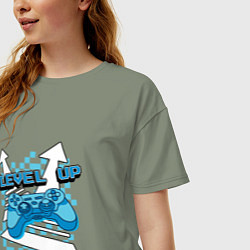 Футболка оверсайз женская Повышая уровень, цвет: авокадо — фото 2