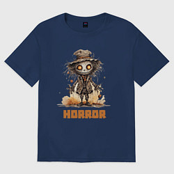 Футболка оверсайз женская Чучело в шляпе, цвет: тёмно-синий