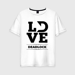 Футболка оверсайз женская Deadlock love classic, цвет: белый