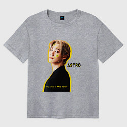 Футболка оверсайз женская Улыбка astro, цвет: меланж