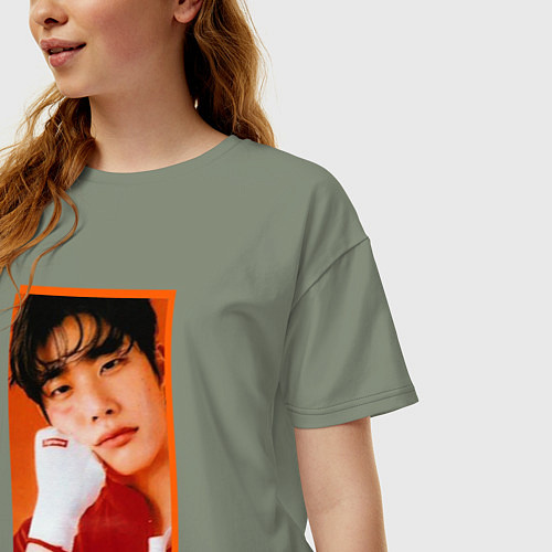 Женская футболка оверсайз Astro MJ / Авокадо – фото 3