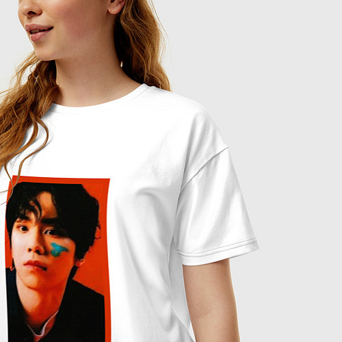 Женская футболка оверсайз Astro Роки / Белый – фото 3