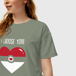 Футболка оверсайз женская Выбираю тебя, цвет: авокадо — фото 2