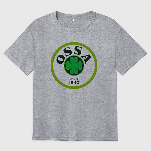 Женская футболка оверсайз Четырёхлистник удачи / Меланж – фото 1