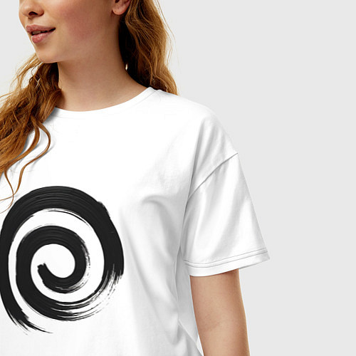 Женская футболка оверсайз Спираль / Белый – фото 3