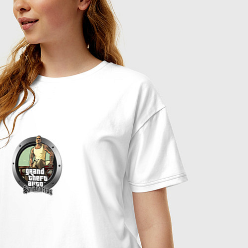 Женская футболка оверсайз Grand Theft Auto san andres / Белый – фото 3