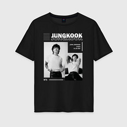 Футболка оверсайз женская Jungkook bts seven, цвет: черный