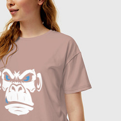 Футболка оверсайз женская Крутой бибизян, цвет: пыльно-розовый — фото 2