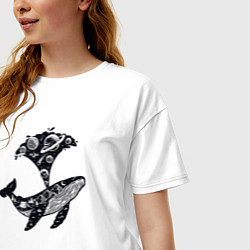 Футболка оверсайз женская Космический фонтан, цвет: белый — фото 2