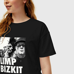 Футболка оверсайз женская Limp Bizkit rap rock, цвет: черный — фото 2