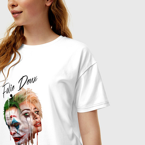 Женская футболка оверсайз Джокер и Харли / Белый – фото 3