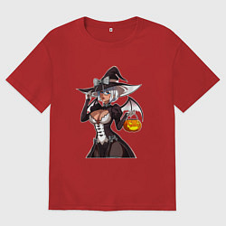 Футболка оверсайз женская 2B ведьма - Nier automata, цвет: красный