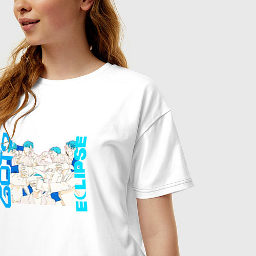 Женская футболка оверсайз Got7 eclipse / Белый – фото 3