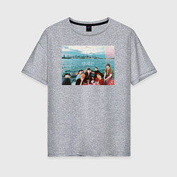 Женская футболка оверсайз Got7 на фоне сеула