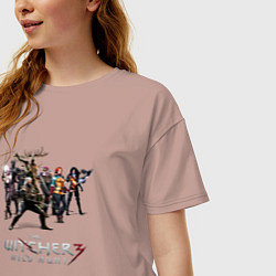 Футболка оверсайз женская The Witcher 3 team, цвет: пыльно-розовый — фото 2