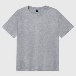 Футболка оверсайз женская Мишка - уличные правила, цвет: меланж