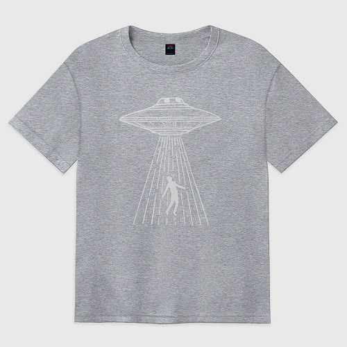 Женская футболка оверсайз Похищение человека / Меланж – фото 1