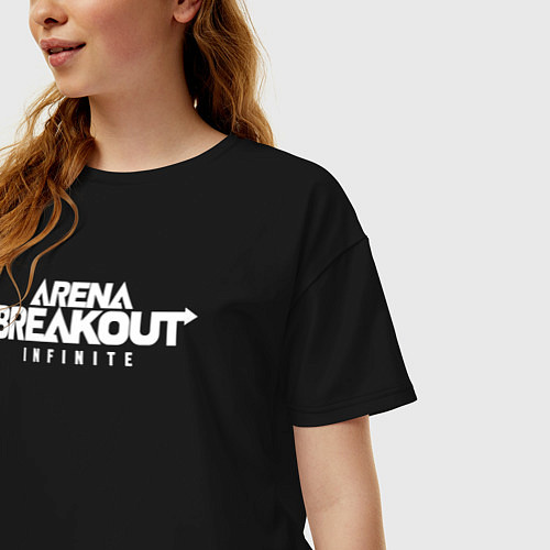 Женская футболка оверсайз Arena breakout infinite / Черный – фото 3