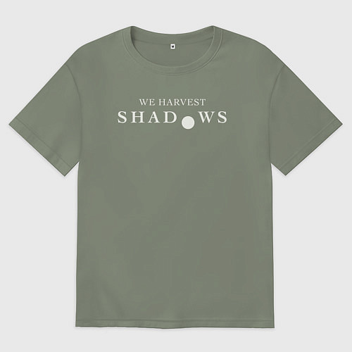 Женская футболка оверсайз We harvest shadows logo / Авокадо – фото 1